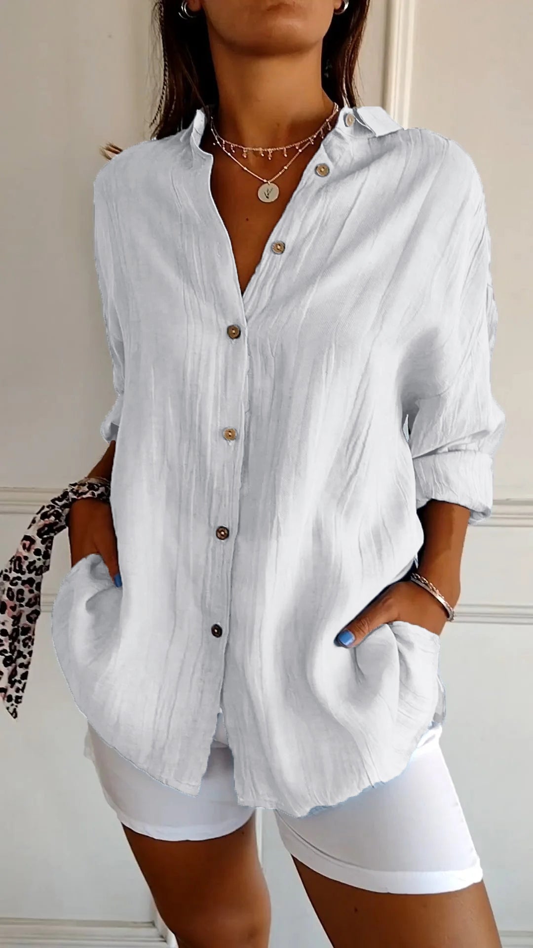 Syl™ - Elegant shirt with pleated style